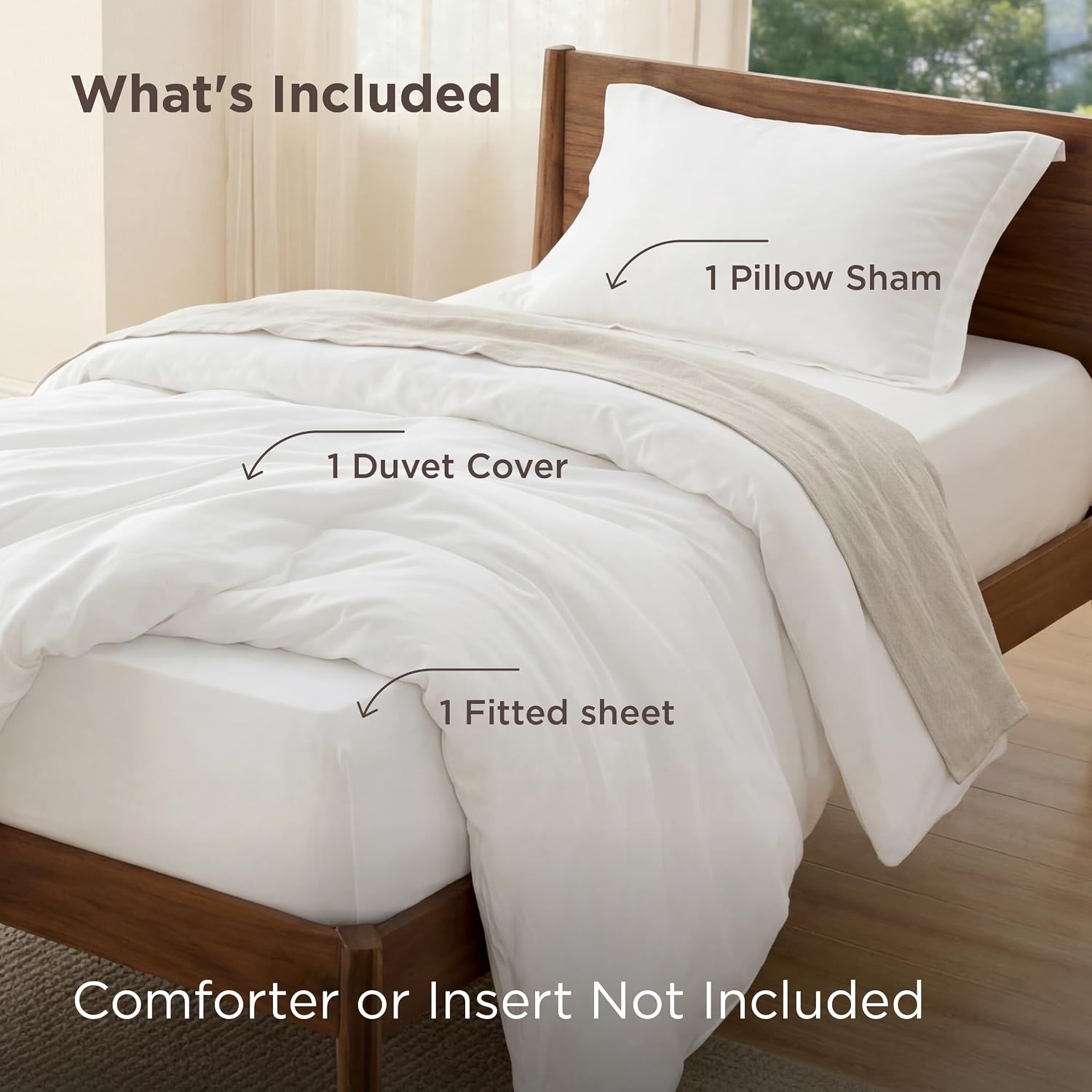 image:imageBedsure Tan Gingham Ruffle Duvet Cover SetVintage Farmhouse Bedding Queen  Cottagecore Aesthetic Ruffle Edges Soft Lightweight Hidden Zipper Inner Ties 90x90 Comforter Cover 2 Pillow Shams00  White No Comforter