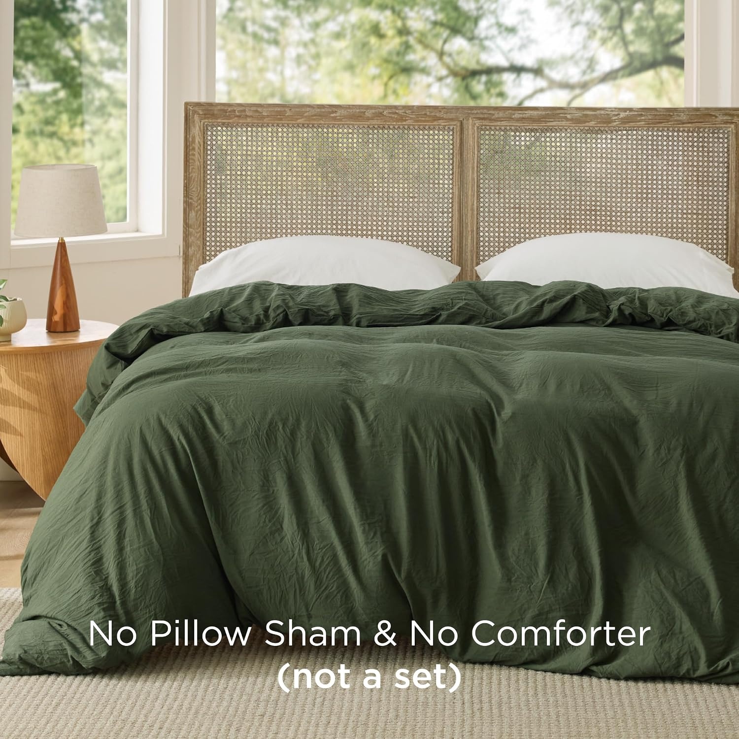 image:imageBedsure Tan Gingham Ruffle Duvet Cover SetVintage Farmhouse Bedding Queen  Cottagecore Aesthetic Ruffle Edges Soft Lightweight Hidden Zipper Inner Ties 90x90 Comforter Cover 2 Pillow Shams03  Olive Green No Comforter