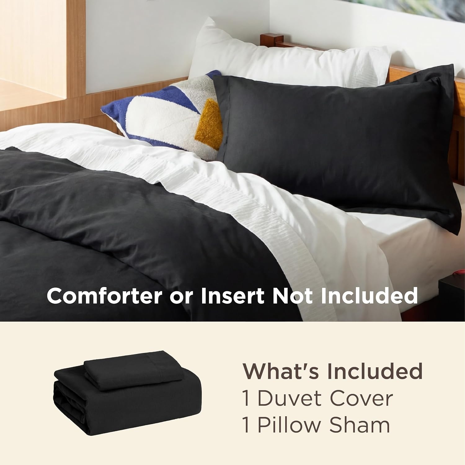 image:imageBedsure Tan Gingham Ruffle Duvet Cover SetVintage Farmhouse Bedding Queen  Cottagecore Aesthetic Ruffle Edges Soft Lightweight Hidden Zipper Inner Ties 90x90 Comforter Cover 2 Pillow Shams04  Black No Comforter