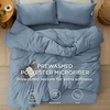 image:imageBedsure Gingham Ruffle Duvet Cover Set Queen Vintage Farmhouse Bed Pink  Plaid Ruffle Edges Soft Lightweight Hidden Zipper Inner Ties 90x90 Comforter Cover 2 Pillow Shams Machine Washable05  Mineral Blue No Comforter
