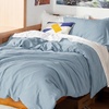 image:imageBedsure Gingham Ruffle Duvet Cover Set Queen Vintage Farmhouse Bed Pink  Plaid Ruffle Edges Soft Lightweight Hidden Zipper Inner Ties 90x90 Comforter Cover 2 Pillow Shams Machine Washable05  Celestial Blue No Comforter