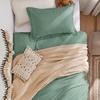 image:imageBedsure Gingham Ruffle Duvet Cover Set Queen Vintage Farmhouse Bed Pink  Plaid Ruffle Edges Soft Lightweight Hidden Zipper Inner Ties 90x90 Comforter Cover 2 Pillow Shams Machine Washable03  Sage Green No Comforter