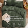image:imageBedsure Gingham Ruffle Duvet Cover Set Queen Vintage Farmhouse Bed Pink  Plaid Ruffle Edges Soft Lightweight Hidden Zipper Inner Ties 90x90 Comforter Cover 2 Pillow Shams Machine Washable03  Olive Green No Comforter