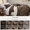 image:imageBedsure Gingham Ruffle Duvet Cover Set Queen Vintage Farmhouse Bed Pink  Plaid Ruffle Edges Soft Lightweight Hidden Zipper Inner Ties 90x90 Comforter Cover 2 Pillow Shams Machine Washable02  Dark Brown No Comforter