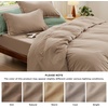 image:imageBedsure Gingham Ruffle Duvet Cover Set Queen Vintage Farmhouse Bed Pink  Plaid Ruffle Edges Soft Lightweight Hidden Zipper Inner Ties 90x90 Comforter Cover 2 Pillow Shams Machine Washable02  Light Brown No Comforter