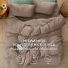 image:imageBedsure Gingham Ruffle Duvet Cover Set Queen Vintage Farmhouse Bed Pink  Plaid Ruffle Edges Soft Lightweight Hidden Zipper Inner Ties 90x90 Comforter Cover 2 Pillow Shams Machine Washable02  Khaki No Comforter