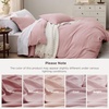 image:imageBedsure Gingham Ruffle Duvet Cover Set Queen Vintage Farmhouse Bed Pink  Plaid Ruffle Edges Soft Lightweight Hidden Zipper Inner Ties 90x90 Comforter Cover 2 Pillow Shams Machine Washable09  Pink No Comforter