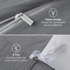 image:imageBedsure Gingham Ruffle Duvet Cover Set Queen Vintage Farmhouse Bed Pink  Plaid Ruffle Edges Soft Lightweight Hidden Zipper Inner Ties 90x90 Comforter Cover 2 Pillow Shams Machine Washable04  Grey No Comforter