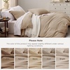 image:imageBedsure Gingham Ruffle Duvet Cover Set Queen Vintage Farmhouse Bed Pink  Plaid Ruffle Edges Soft Lightweight Hidden Zipper Inner Ties 90x90 Comforter Cover 2 Pillow Shams Machine Washable02  Light Brown No Comforter