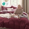 image:imageBedsure Gingham Ruffle Duvet Cover Set Queen Vintage Farmhouse Bed Pink  Plaid Ruffle Edges Soft Lightweight Hidden Zipper Inner Ties 90x90 Comforter Cover 2 Pillow Shams Machine Washable10  Burgundy No Comforter