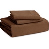 image:imageBedsure Gingham Ruffle Duvet Cover Set Queen Vintage Farmhouse Bed Pink  Plaid Ruffle Edges Soft Lightweight Hidden Zipper Inner Ties 90x90 Comforter Cover 2 Pillow Shams Machine Washable19  Chocolate Brown No Comforter