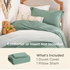 image:imageBedsure Gingham Ruffle Duvet Cover Set Queen Vintage Farmhouse Bed Pink  Plaid Ruffle Edges Soft Lightweight Hidden Zipper Inner Ties 90x90 Comforter Cover 2 Pillow Shams Machine Washable03  Sage Green No Comforter