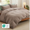 image:imageBedsure Gingham Ruffle Duvet Cover Set Queen Vintage Farmhouse Bed Pink  Plaid Ruffle Edges Soft Lightweight Hidden Zipper Inner Ties 90x90 Comforter Cover 2 Pillow Shams Machine Washable02  Khaki No Comforter