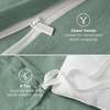 image:imageBedsure Gingham Ruffle Duvet Cover Set Queen Vintage Farmhouse Bed Pink  Plaid Ruffle Edges Soft Lightweight Hidden Zipper Inner Ties 90x90 Comforter Cover 2 Pillow Shams Machine Washable03  Sage Green No Comforter
