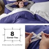 image:imageBedsure Gingham Ruffle Duvet Cover Set Queen Vintage Farmhouse Bed Pink  Plaid Ruffle Edges Soft Lightweight Hidden Zipper Inner Ties 90x90 Comforter Cover 2 Pillow Shams Machine Washable01  Skipper Blue No Comforter