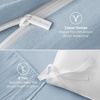 image:imageBedsure Gingham Ruffle Duvet Cover Set Queen Vintage Farmhouse Bed Pink  Plaid Ruffle Edges Soft Lightweight Hidden Zipper Inner Ties 90x90 Comforter Cover 2 Pillow Shams Machine Washable05  Celestial Blue No Comforter