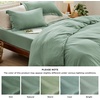 image:imageBedsure Gingham Ruffle Duvet Cover Set Queen Vintage Farmhouse Bed Pink  Plaid Ruffle Edges Soft Lightweight Hidden Zipper Inner Ties 90x90 Comforter Cover 2 Pillow Shams Machine Washable03  Sage Green No Comforter