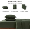 image:imageBedsure Gingham Ruffle Duvet Cover Set Queen Vintage Farmhouse Bed Pink  Plaid Ruffle Edges Soft Lightweight Hidden Zipper Inner Ties 90x90 Comforter Cover 2 Pillow Shams Machine Washable03  Olive Green No Comforter