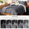 image:imageBedsure Gingham Ruffle Duvet Cover Set Queen Vintage Farmhouse Bed Pink  Plaid Ruffle Edges Soft Lightweight Hidden Zipper Inner Ties 90x90 Comforter Cover 2 Pillow Shams Machine Washable01  Dark Grey No Comforter