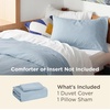 image:imageBedsure Gingham Ruffle Duvet Cover Set Queen Vintage Farmhouse Bed Pink  Plaid Ruffle Edges Soft Lightweight Hidden Zipper Inner Ties 90x90 Comforter Cover 2 Pillow Shams Machine Washable05  Celestial Blue No Comforter