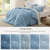 image:imageBedsure Gingham Ruffle Duvet Cover Set Queen Vintage Farmhouse Bed Pink  Plaid Ruffle Edges Soft Lightweight Hidden Zipper Inner Ties 90x90 Comforter Cover 2 Pillow Shams Machine Washable22  Chambray Blue No Comforter