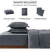 image:imageBedsure Gingham Ruffle Duvet Cover Set Queen Vintage Farmhouse Bed Pink  Plaid Ruffle Edges Soft Lightweight Hidden Zipper Inner Ties 90x90 Comforter Cover 2 Pillow Shams Machine Washable04  Dark Grey No Comforter