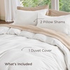image:imageBedsure Gingham Ruffle Duvet Cover Set Queen Vintage Farmhouse Bed Pink  Plaid Ruffle Edges Soft Lightweight Hidden Zipper Inner Ties 90x90 Comforter Cover 2 Pillow Shams Machine Washable19  Cream White No Comforter