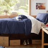 image:imageBedsure Gingham Ruffle Duvet Cover Set Queen Vintage Farmhouse Bed Pink  Plaid Ruffle Edges Soft Lightweight Hidden Zipper Inner Ties 90x90 Comforter Cover 2 Pillow Shams Machine Washable01  Navy No Comforter