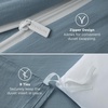 image:imageBedsure Gingham Ruffle Duvet Cover Set Queen Vintage Farmhouse Bed Pink  Plaid Ruffle Edges Soft Lightweight Hidden Zipper Inner Ties 90x90 Comforter Cover 2 Pillow Shams Machine Washable05  Dusty Blue No Comforter