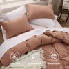 image:imageBedsure Gingham Ruffle Duvet Cover Set Queen Vintage Farmhouse Bed Pink  Plaid Ruffle Edges Soft Lightweight Hidden Zipper Inner Ties 90x90 Comforter Cover 2 Pillow Shams Machine Washable02  Mocha Mousse No Comforter