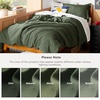 image:imageBedsure Gingham Ruffle Duvet Cover Set Queen Vintage Farmhouse Bed Pink  Plaid Ruffle Edges Soft Lightweight Hidden Zipper Inner Ties 90x90 Comforter Cover 2 Pillow Shams Machine Washable03  Olive Green No Comforter