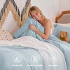 image:imageBedsure Gingham Ruffle Duvet Cover Set Queen Vintage Farmhouse Bed Pink  Plaid Ruffle Edges Soft Lightweight Hidden Zipper Inner Ties 90x90 Comforter Cover 2 Pillow Shams Machine Washable05  Baby Blue