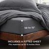image:imageBedsure Gingham Ruffle Duvet Cover Set Queen Vintage Farmhouse Bed Pink  Plaid Ruffle Edges Soft Lightweight Hidden Zipper Inner Ties 90x90 Comforter Cover 2 Pillow Shams Machine Washable04  Dark Grey No Comforter