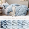 image:imageBedsure Gingham Ruffle Duvet Cover Set Queen Vintage Farmhouse Bed Pink  Plaid Ruffle Edges Soft Lightweight Hidden Zipper Inner Ties 90x90 Comforter Cover 2 Pillow Shams Machine Washable05  Celestial Blue No Comforter
