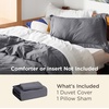image:imageBedsure Gingham Ruffle Duvet Cover Set Queen Vintage Farmhouse Bed Pink  Plaid Ruffle Edges Soft Lightweight Hidden Zipper Inner Ties 90x90 Comforter Cover 2 Pillow Shams Machine Washable01  Dark Grey No Comforter