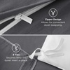 image:imageBedsure Gingham Ruffle Duvet Cover Set Queen Vintage Farmhouse Bed Pink  Plaid Ruffle Edges Soft Lightweight Hidden Zipper Inner Ties 90x90 Comforter Cover 2 Pillow Shams Machine Washable01  Dark Grey No Comforter
