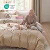 image:imageBedsure Gingham Ruffle Duvet Cover Set Queen Vintage Farmhouse Bed Pink  Plaid Ruffle Edges Soft Lightweight Hidden Zipper Inner Ties 90x90 Comforter Cover 2 Pillow Shams Machine Washable02  Light Brown No Comforter