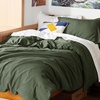image:imageBedsure Gingham Ruffle Duvet Cover Set Queen Vintage Farmhouse Bed Pink  Plaid Ruffle Edges Soft Lightweight Hidden Zipper Inner Ties 90x90 Comforter Cover 2 Pillow Shams Machine Washable03  Olive Green No Comforter
