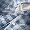 image:imageBedsure Gingham Ruffle Duvet Cover Set Queen Vintage Farmhouse Bed Pink  Plaid Ruffle Edges Soft Lightweight Hidden Zipper Inner Ties 90x90 Comforter Cover 2 Pillow Shams Machine Washable26  Blue Gingham