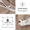 image:imageBedsure Gingham Ruffle Duvet Cover Set Queen Vintage Farmhouse Bed Pink  Plaid Ruffle Edges Soft Lightweight Hidden Zipper Inner Ties 90x90 Comforter Cover 2 Pillow Shams Machine Washable02  Light Brown No Comforter