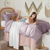 image:imageBedsure Gingham Ruffle Duvet Cover Set Queen Vintage Farmhouse Bed Pink  Plaid Ruffle Edges Soft Lightweight Hidden Zipper Inner Ties 90x90 Comforter Cover 2 Pillow Shams Machine Washable06  Lilac Purple No Comforter