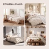 image:imageBedsure Gingham Ruffle Duvet Cover Set Queen Vintage Farmhouse Bed Pink  Plaid Ruffle Edges Soft Lightweight Hidden Zipper Inner Ties 90x90 Comforter Cover 2 Pillow Shams Machine Washable02  Cream No Comforter