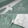 image:imageBedsure Gingham Ruffle Duvet Cover Set Queen Vintage Farmhouse Bed Pink  Plaid Ruffle Edges Soft Lightweight Hidden Zipper Inner Ties 90x90 Comforter Cover 2 Pillow Shams Machine Washable03  Sage Green No Comforter