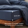image:imageBedsure Gingham Ruffle Duvet Cover Set Queen Vintage Farmhouse Bed Pink  Plaid Ruffle Edges Soft Lightweight Hidden Zipper Inner Ties 90x90 Comforter Cover 2 Pillow Shams Machine Washable01  Navy No Comforter