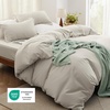 image:imageBedsure Gingham Ruffle Duvet Cover Set Queen Vintage Farmhouse Bed Pink  Plaid Ruffle Edges Soft Lightweight Hidden Zipper Inner Ties 90x90 Comforter Cover 2 Pillow Shams Machine Washable02  Linen No Comforter