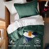 image:imageBedsure Gingham Ruffle Duvet Cover Set Queen Vintage Farmhouse Bed Pink  Plaid Ruffle Edges Soft Lightweight Hidden Zipper Inner Ties 90x90 Comforter Cover 2 Pillow Shams Machine Washable01  Forest Green No Comforter