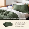 image:imageBedsure Gingham Ruffle Duvet Cover Set Queen Vintage Farmhouse Bed Pink  Plaid Ruffle Edges Soft Lightweight Hidden Zipper Inner Ties 90x90 Comforter Cover 2 Pillow Shams Machine Washable03  Olive Green No Comforter