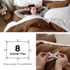 image:imageBedsure Gingham Ruffle Duvet Cover Set Queen Vintage Farmhouse Bed Pink  Plaid Ruffle Edges Soft Lightweight Hidden Zipper Inner Ties 90x90 Comforter Cover 2 Pillow Shams Machine Washable19  Chocolate Brown No Comforter