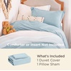 image:imageBedsure Gingham Ruffle Duvet Cover Set Queen Vintage Farmhouse Bed Pink  Plaid Ruffle Edges Soft Lightweight Hidden Zipper Inner Ties 90x90 Comforter Cover 2 Pillow Shams Machine Washable05  Baby Blue
