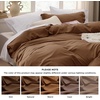image:imageBedsure Gingham Ruffle Duvet Cover Set Queen Vintage Farmhouse Bed Pink  Plaid Ruffle Edges Soft Lightweight Hidden Zipper Inner Ties 90x90 Comforter Cover 2 Pillow Shams Machine Washable19  Chocolate Brown No Comforter